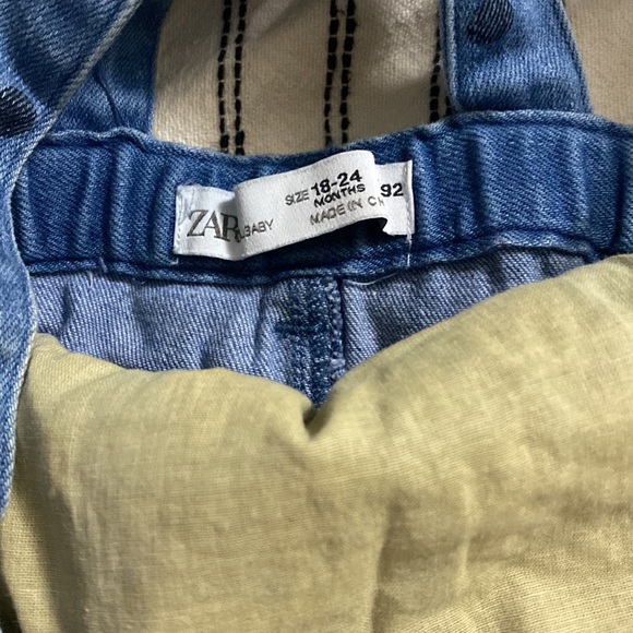 Zara Baby Polka Dot Blue Overalls 18-24 Months - Picture 6 of 7